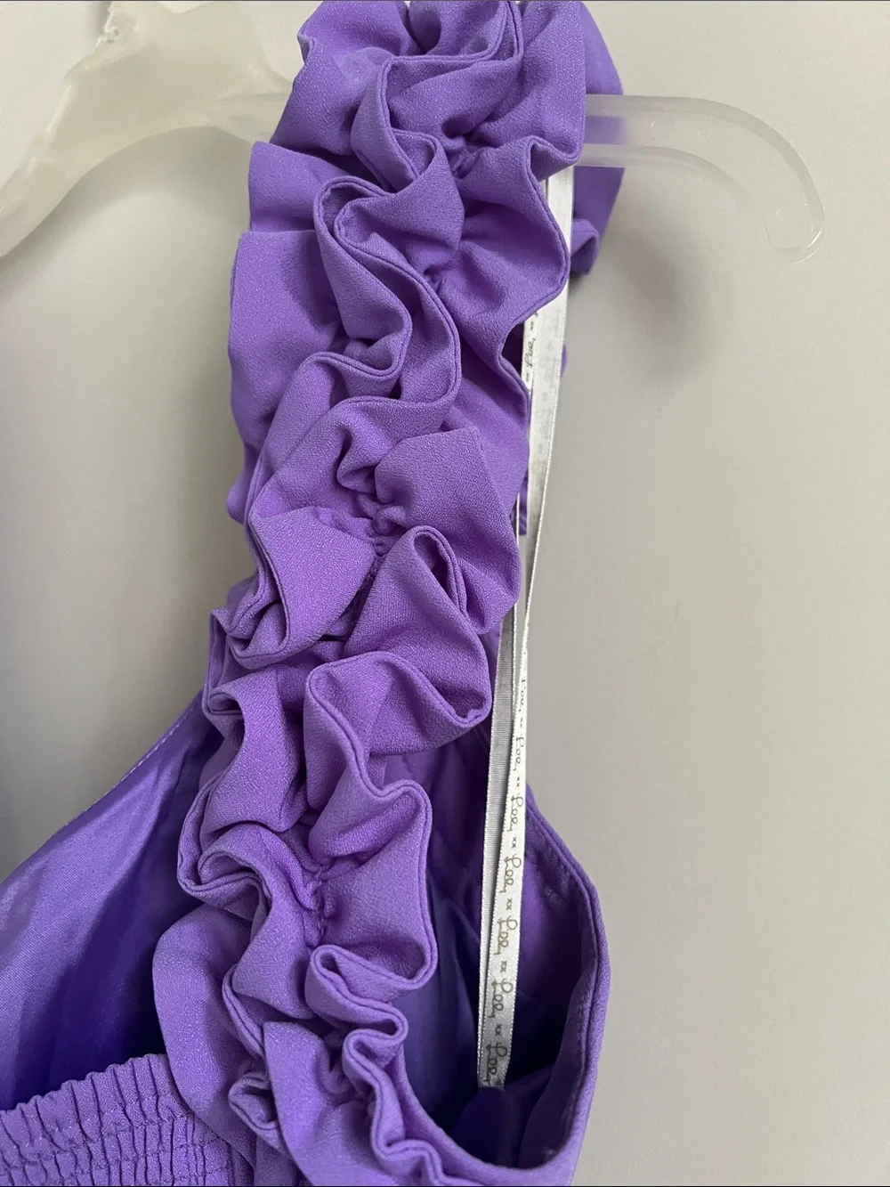 Lilly Pulitzer Purple Ruffled Strap pantsuit jumpsuit 14 belted formal